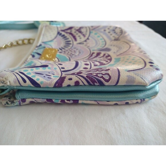 Luv BETSEY JOHNSON Mermaid Crossbody Bag w/charm small mini purse lavender blue - Picture 7 of 16